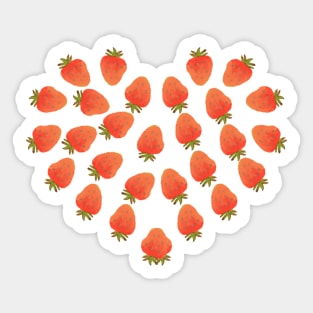 I love strawberries Sticker